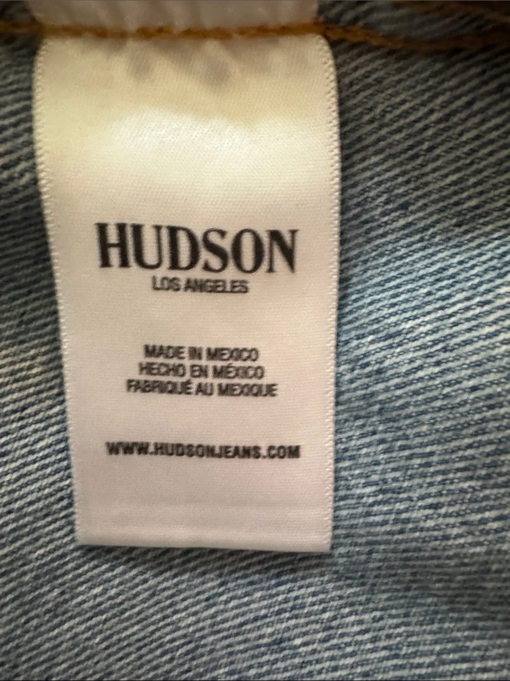 Hudson Los Angeles Denim Jacket Women’s L/XL Blue Trucker Cotton